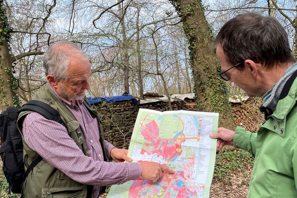 Karte des Hübnerwalds, Foto: Radl